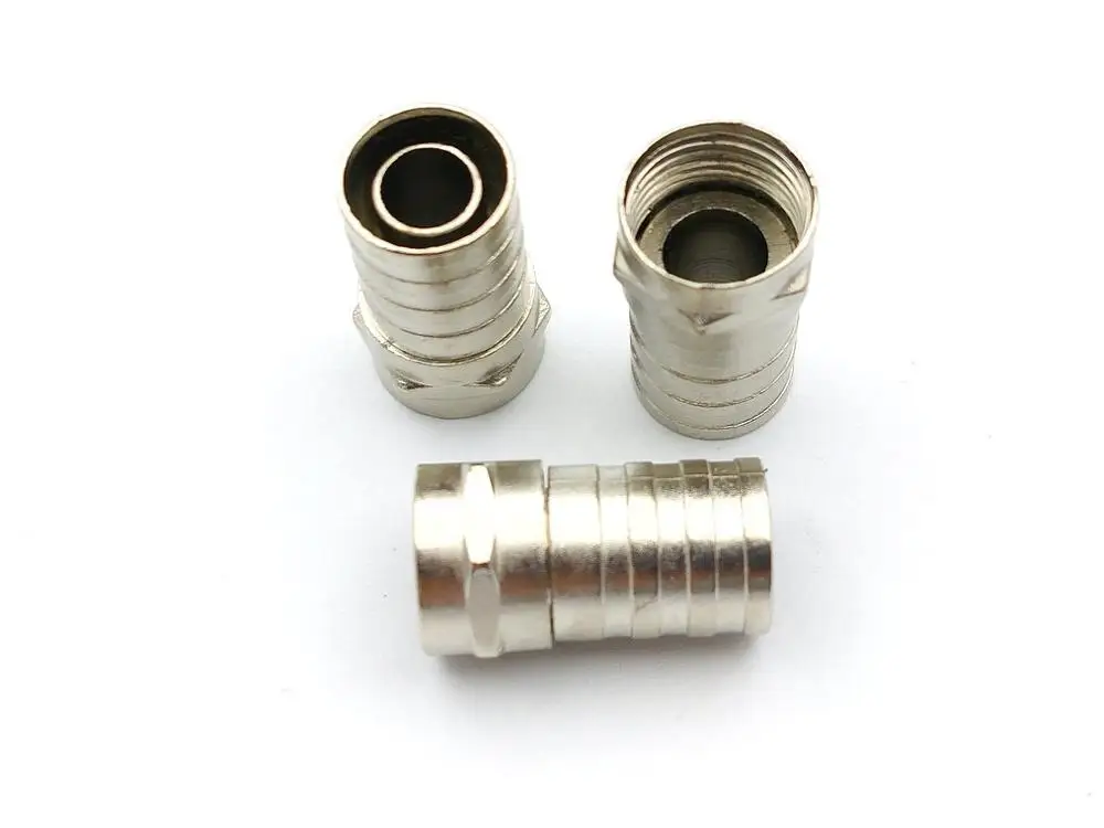 8 шт x F коннектор для обжима с металлическим покрытием RG6 коннектор|connector crimp|connector