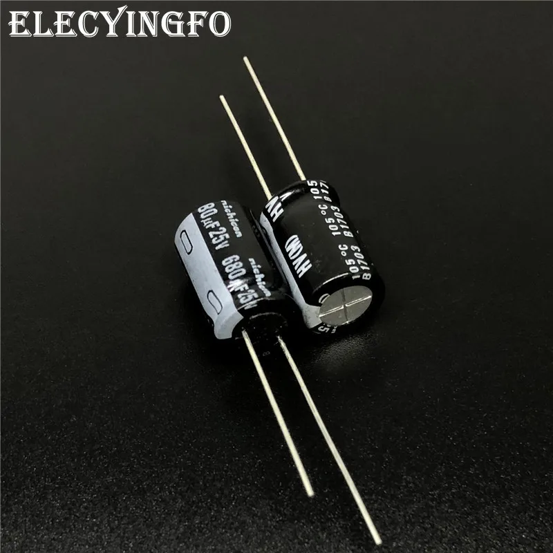 

Алюминиевый электролитический конденсатор NICHICON HV серии 10x16 с высоким пульсационным током, низким сопротивлением, 25 в, 100 мкмкФ, 10 шт./680 шт.