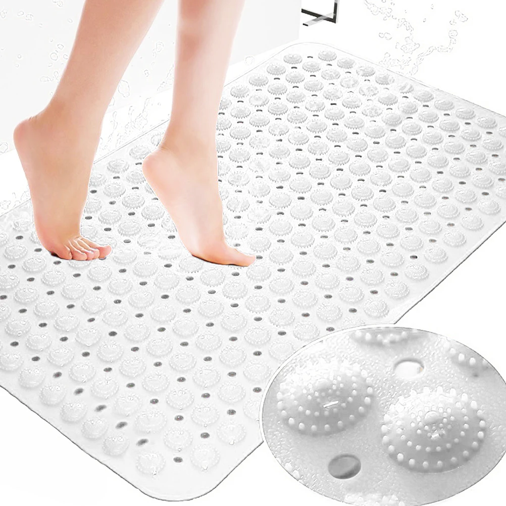 

36*70CM Non-slip Bath Mat with Suction Cups Shower Mat Nontoxic Tasteless Bathroom Mat for Bathroom Entrance door mat
