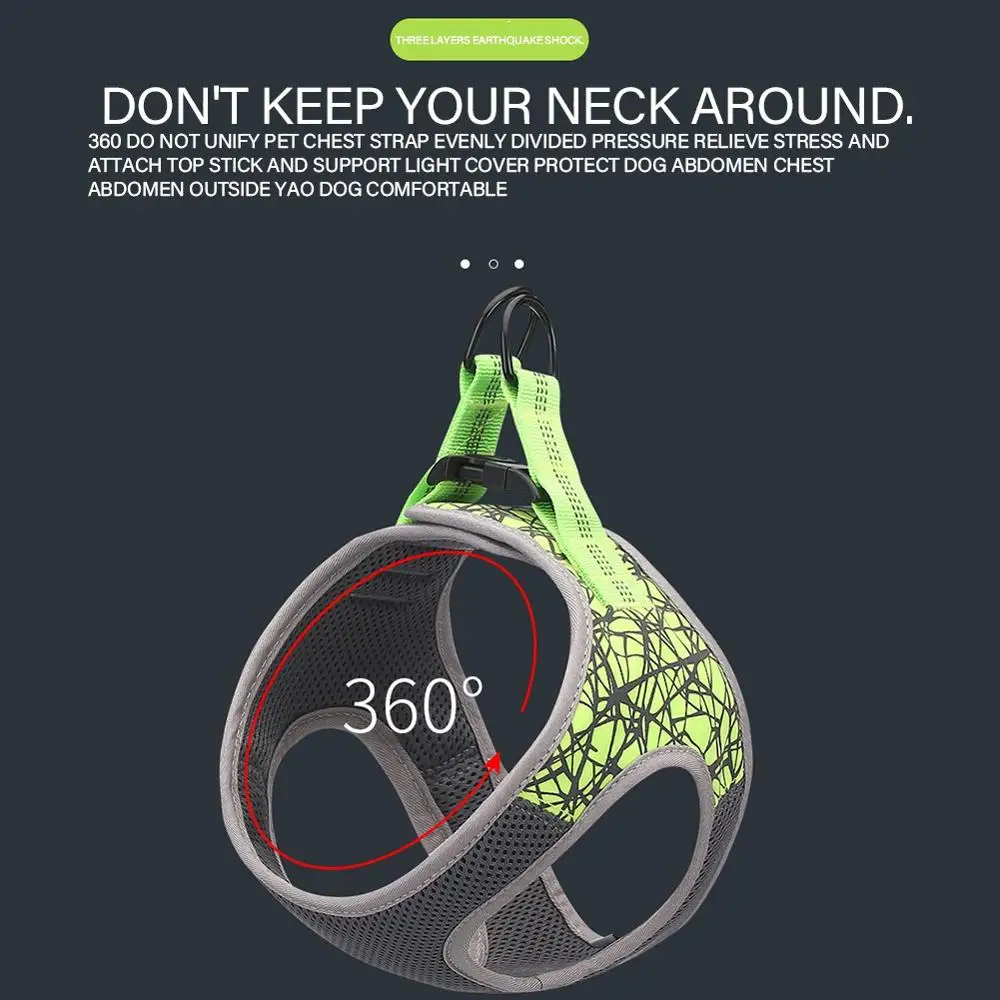 Светоотражающая нейлоновая шлейка для больших домашних питомцев любых погодных