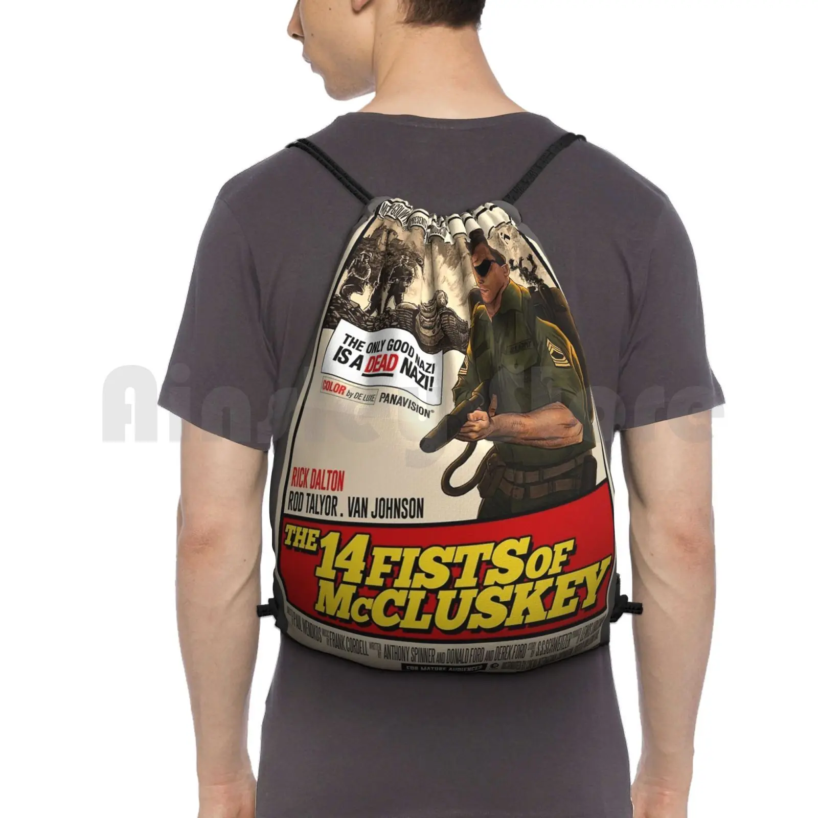 

Once Upon A Time In Hollywood-14 Fists Of Mcluskey Backpack Drawstring Bags Gym Bag Waterproof Once Upon A Time In