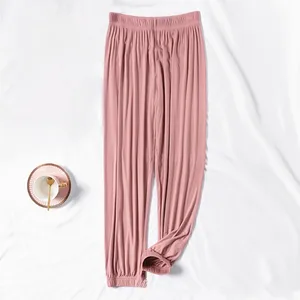 Повседневные весенние осенние лаунж брюки свободные домашние брюки из модала и хлопка пижамы Женская одежда для сна Брюки женские пижамные штаны