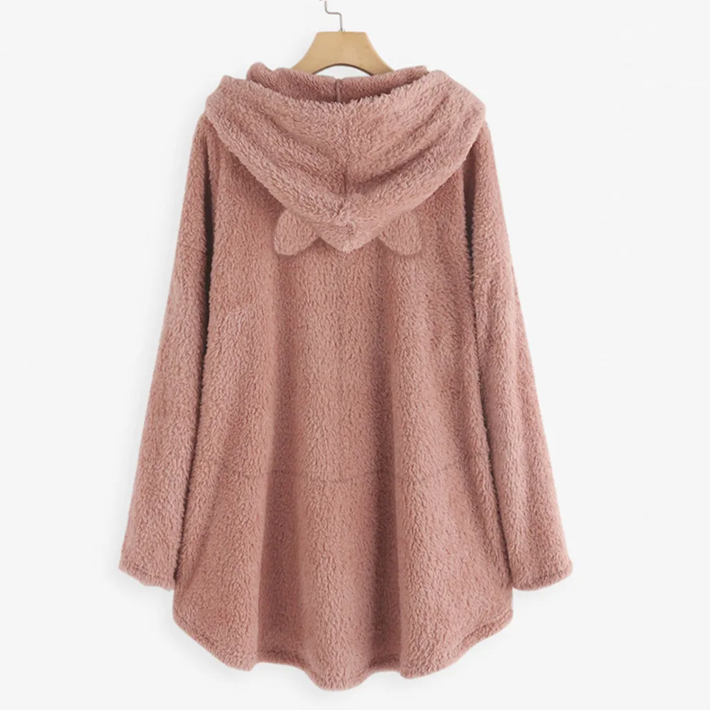 Милый свитшот для женщин с кошкой высокое качество Повседневный плюс размер