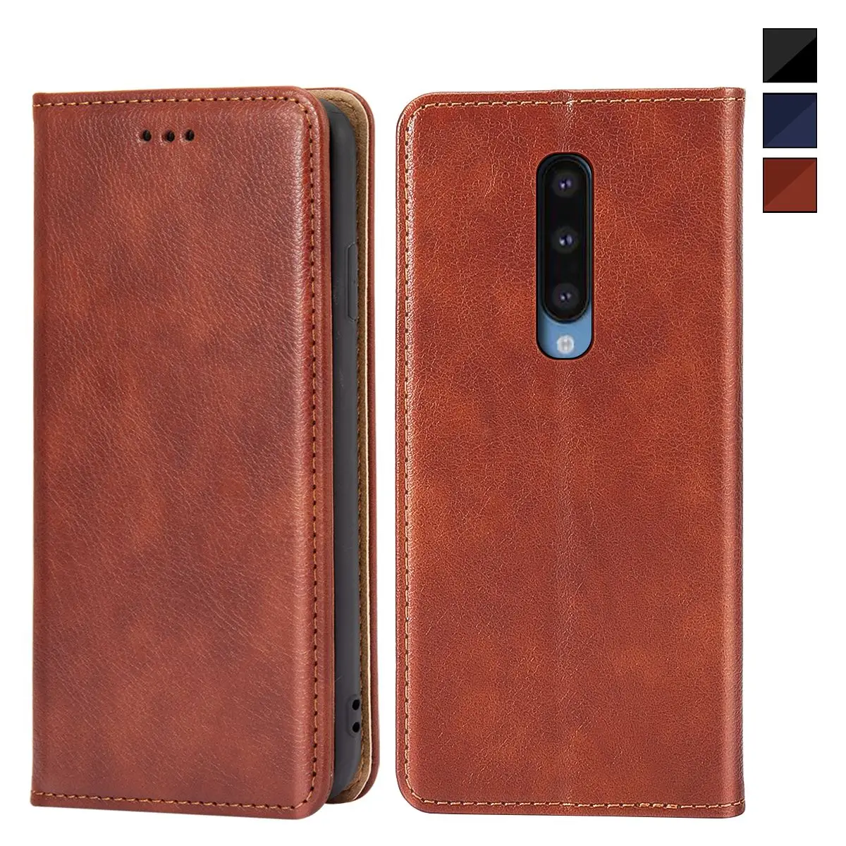 Для Oneplus 8 Pro Чехол-книжка из искусственной кожи в стиле ретро Магнитный