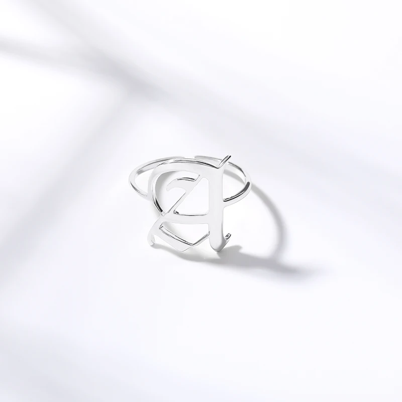 Винтажное регулируемое кольцо из нержавеющей стали с английской надписью |