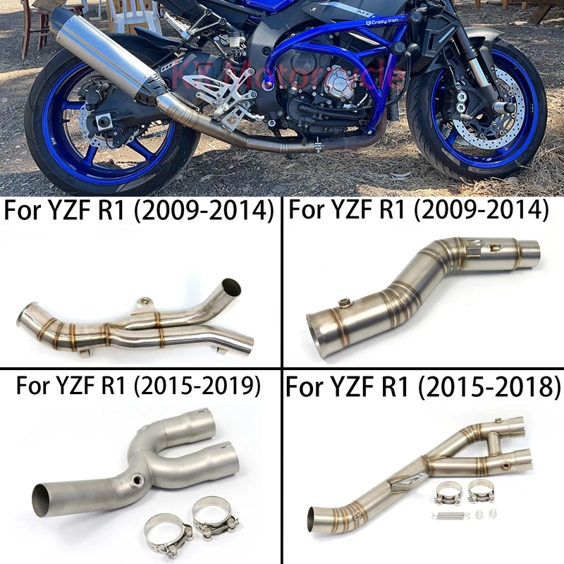 

Modified Motorcycle Exhaust Middle Link Pipe For Yamaha YZF R1 MT10 2009-2018 Motocross Muffler Connect Tube Accessories