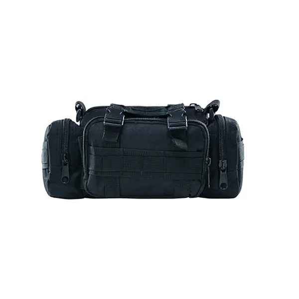 Molle Military Tactical Waist Bag Camping Traveling Hiking Climbing Nylon Shoulder Pack Pouch Outdoor Sports Hunting Gym Bag - Цвет: Black