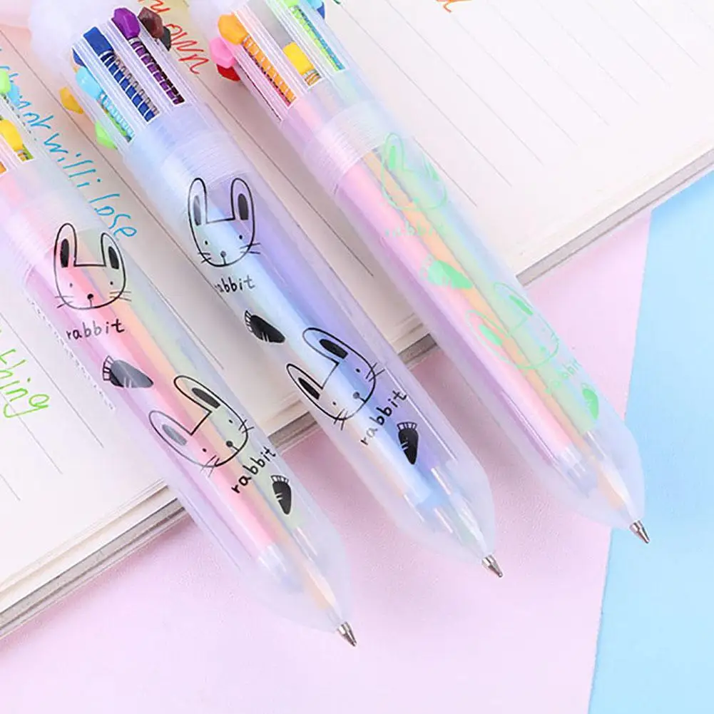 

Случайные цвета мультфильм кролик 0,5 мм Гладкий шариковая ручка Офис Школа Студент Канцтовары подарок