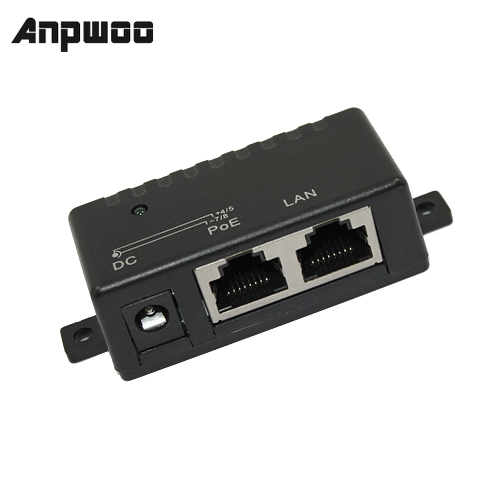 ANPWOO 1000 Мбит/с 5 в 12 В 24 48 В/1A POE инжектор питания сплиттер для IP камеры адаптер