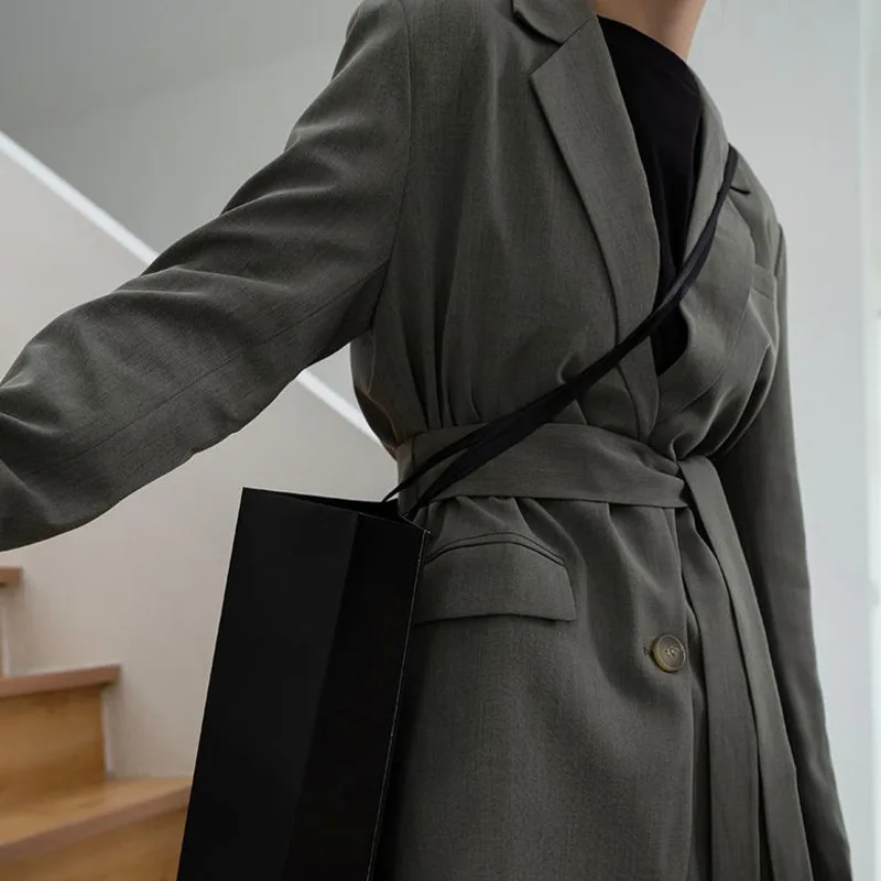 

Fashion Spring New Jaqueta Feminina With Women's Belt Shows Blazer Casual Suits 2021 Spring Thin Suit Female Outerwear