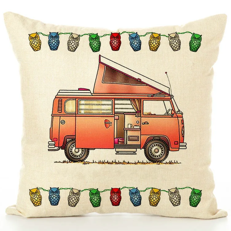 Camper Чехлы несколько RV одиночный принт дома Гостиная Диван украшения наволочка