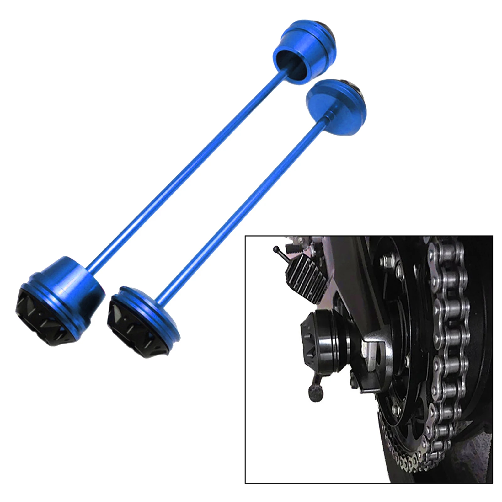 

Aluminum Alloy Motorcycle Front & Rear Wheel Fork Axle Frame Sliders For Yamaha MT07 MT-07 FZ-07 FZ07 2017 2018 2019 2020