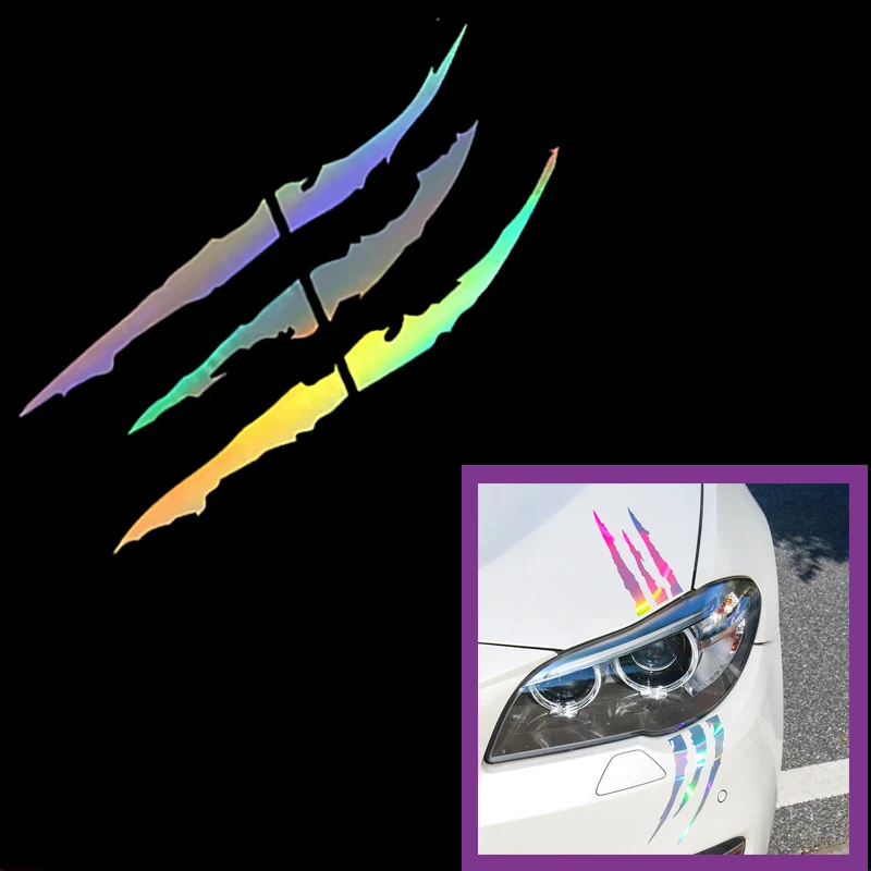 Цельнокроеное платье фар полоска от царапин наклейка 3D автомобиля Стикеры 40 см