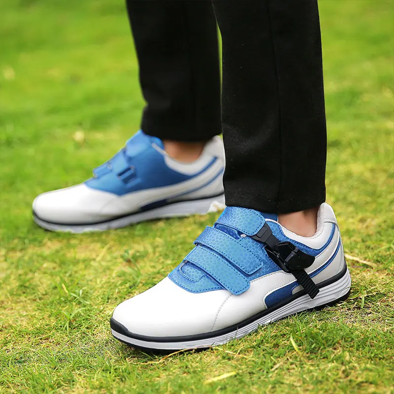 Кроссовки для гольфа мужские профессиональные мягкая кожа брызгозащищенные