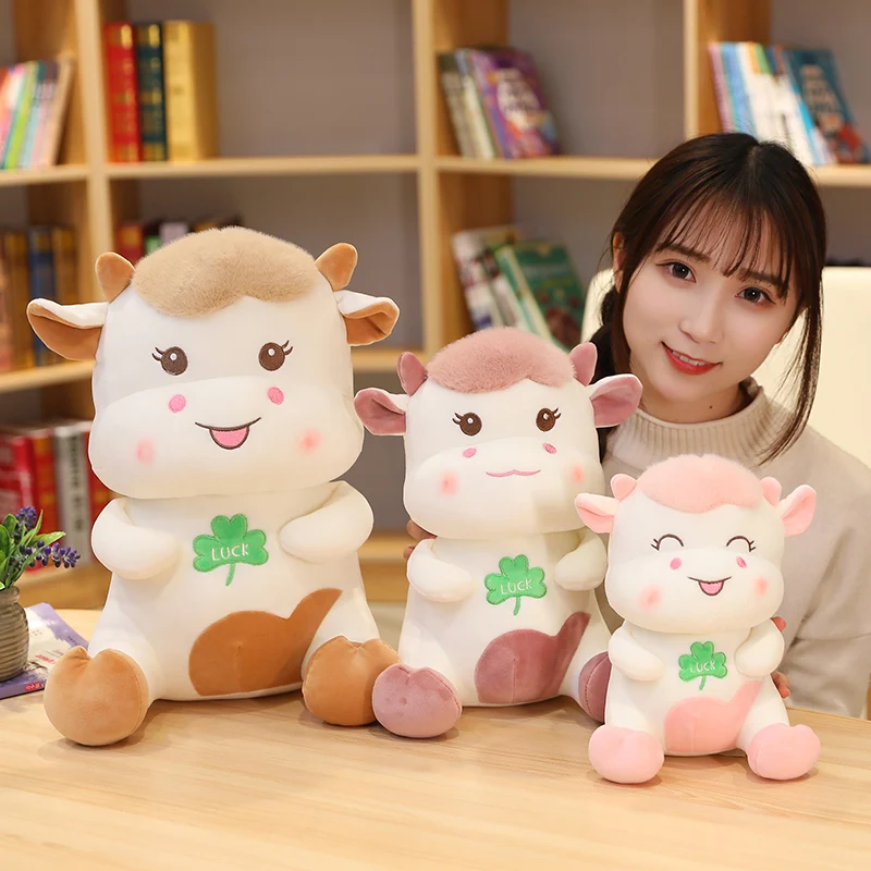 

23/30/40cm Kawaii Cow Pet Doll Stuffed Lovely Animal Cattle Plush Toys for Children Girls Lover Birthday Christmas Gift Pillow