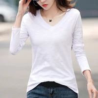 long sleeve women t shirt korean style vintage clothes slim tshirt cotton tee shirt femme 2021 autumn ladies tops poleras mujer