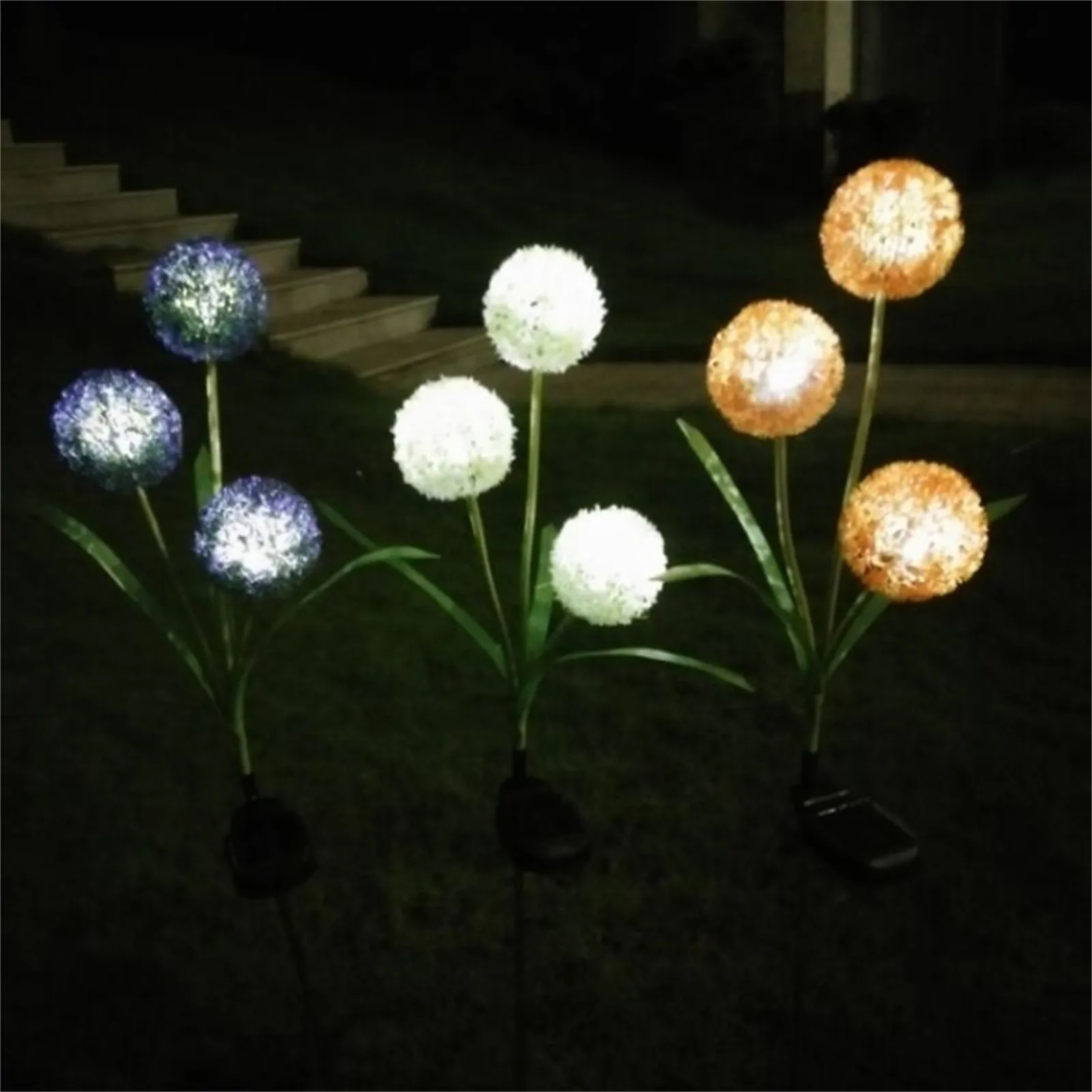 

Floral Outdoor Solar Powered Garden Decoration Lights Multicolored Led Decorative Waterproof Pathway Landscape Flower Lamp