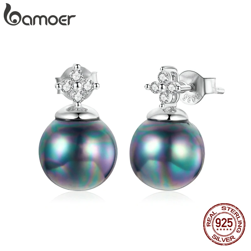 

Серьги женские из серебра 925 пробы, с черными жемчужинами