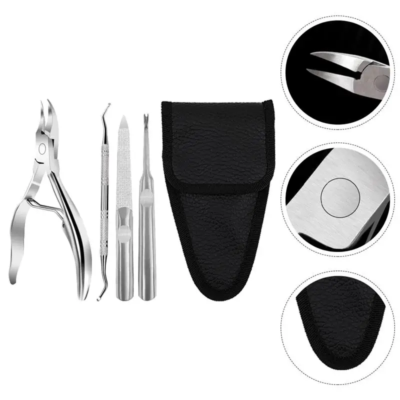 

4pcs Nail Art Tools Nail Cutter Cuticle Trimmer Nail File with Organizer