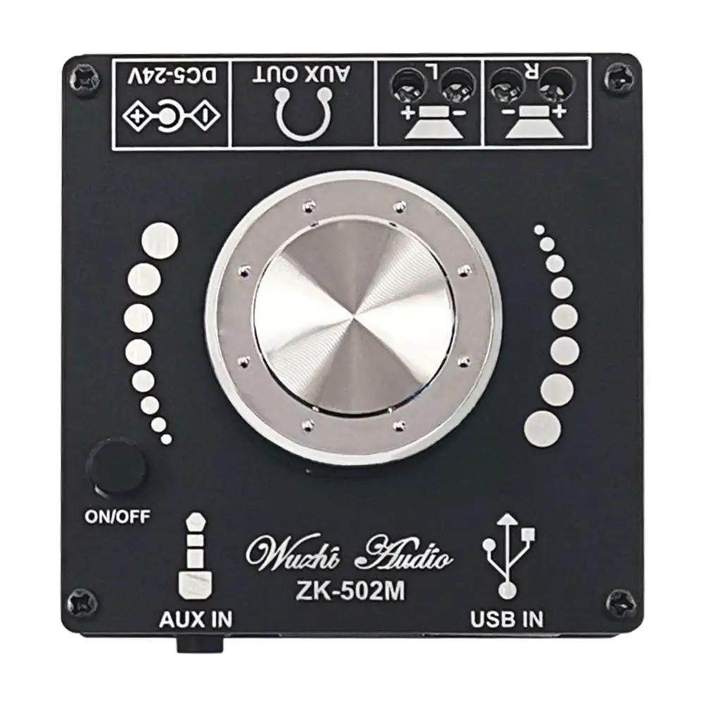 

ZK-502M Audio 50W*2 MINI2.0 Stereo Bluetooth Digital Power Amplifier Board Module With Multiple Inputs
