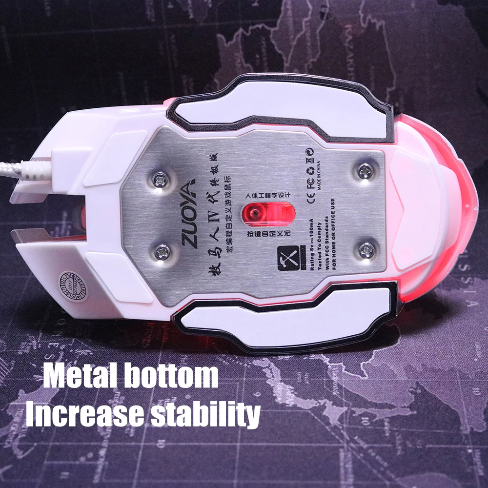 ZUOYA игровая мышь USB Проводная оптика Micel светодиодный с подсветкой игра Mause для ПК ноутбука pro gamer