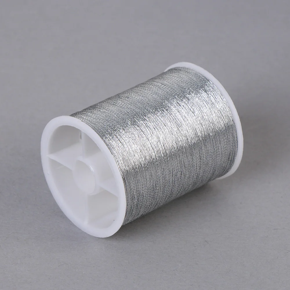 100 метров золотые/серебряные шелковые вышивальные нити швейная машина иглы