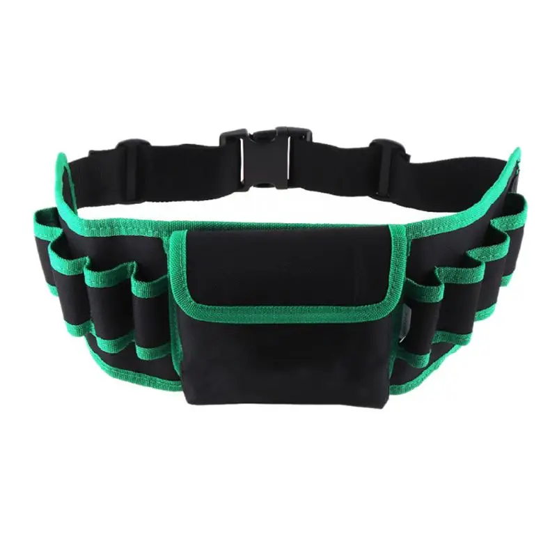 

Waterproof Tool Bag with 8 Holes 1 Pocket Adjustable Waist Belt Wrench Holder M17E