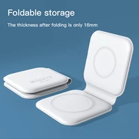mag magnetic safe wireless duo charger for apple iphone 12 mini 11 pro max 2 in 1 folding fast charging pad for airpods iwatch