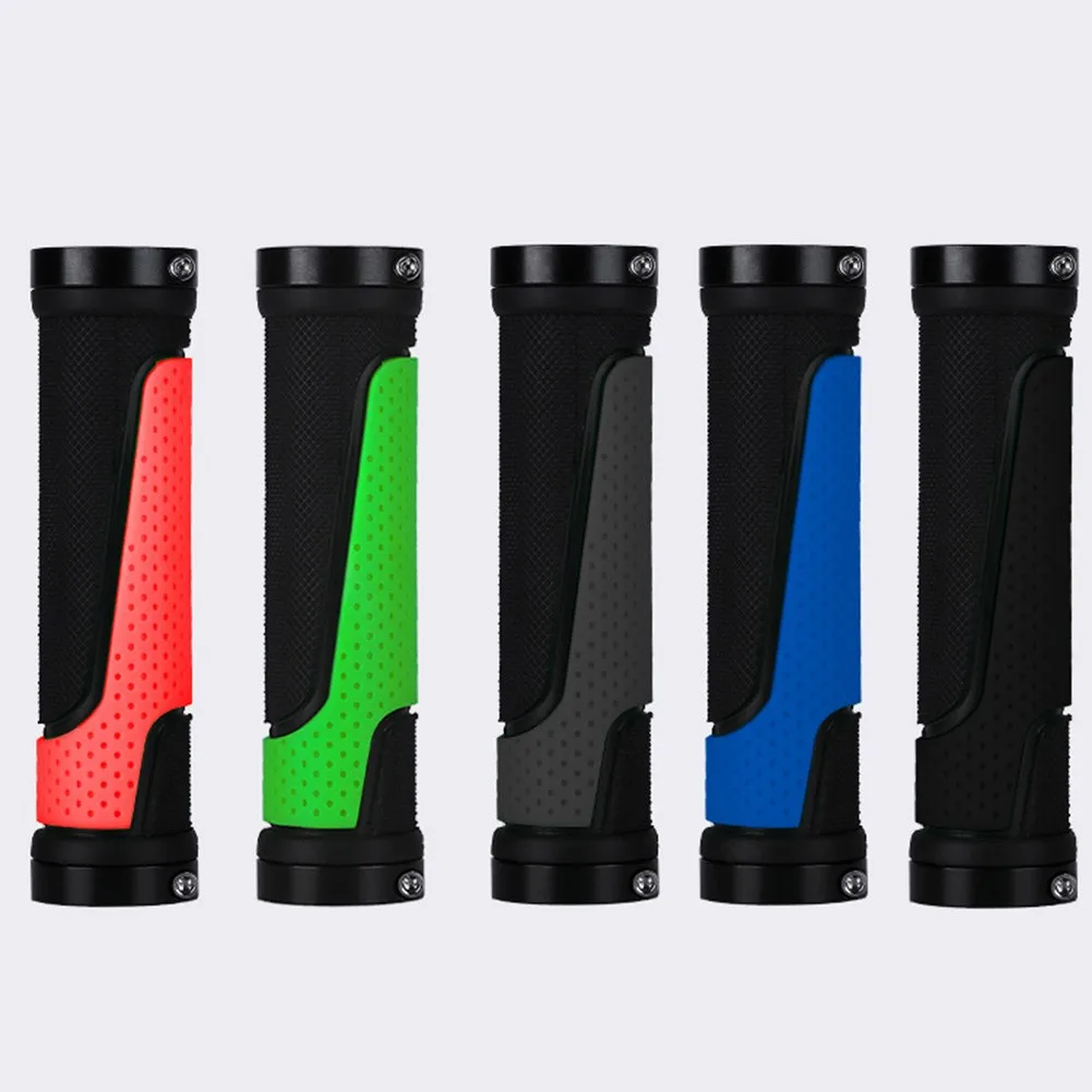 

1 Pair Bicycle Lock-On Rubber Handlebar Grip Mountain MTB Folding Handlebar 130MM For Diameter 22MM Mountain Road Folding Bike