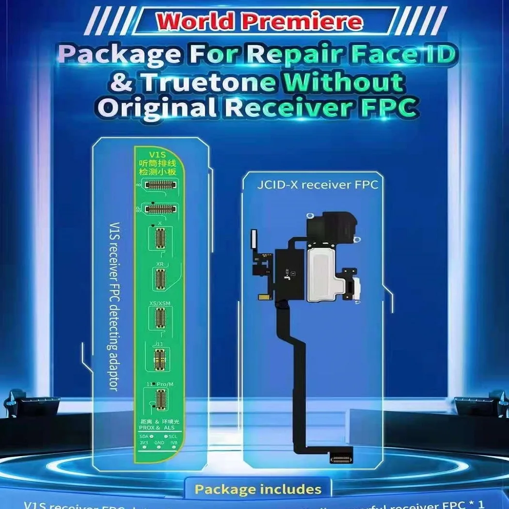 

JC JCID V1S Eyepiece Sensor Adapter Board For Repair Face ID &Truetone Without Original Receiver