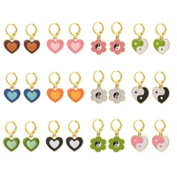 double sided drop earring taiji flower butterfly heart huggie earrings pendant earring hoop earring jewelry gift for women girls