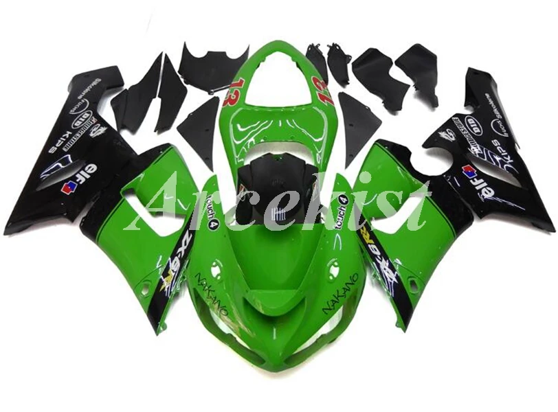 

Комплект обтекателей для мотоцикла из АБС-пластика, подходит для kawasaki Ninja ZX6R 636 2005 6R 05 06, красивый зеленый обтекатель