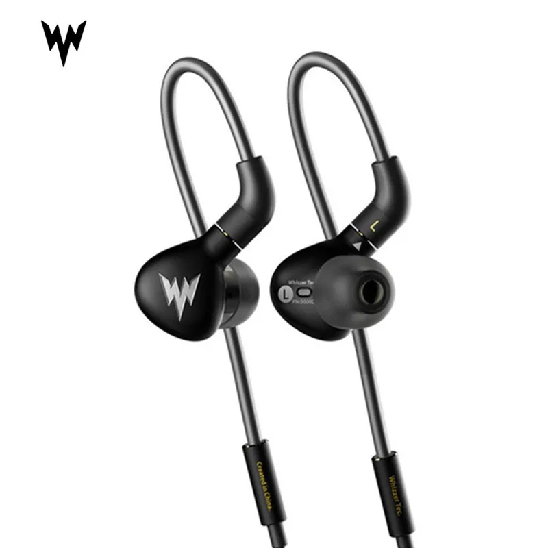Whizzer A15 профессиональные наушники HiFi басовый, динамический Hi-res наушники спортивные басы разъем для наушников 3,5 мм Металлические Наушники с микрофоном