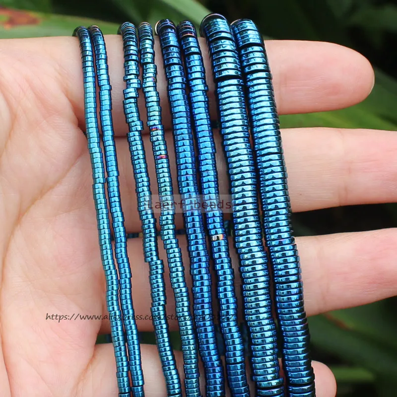 

Very Shining ! 380pcs Natural Hematite SmoothPurple HaiXi/Disc Shape1x2-6mm Loose beads 15inch/38cm,For DIY Jewelry making !