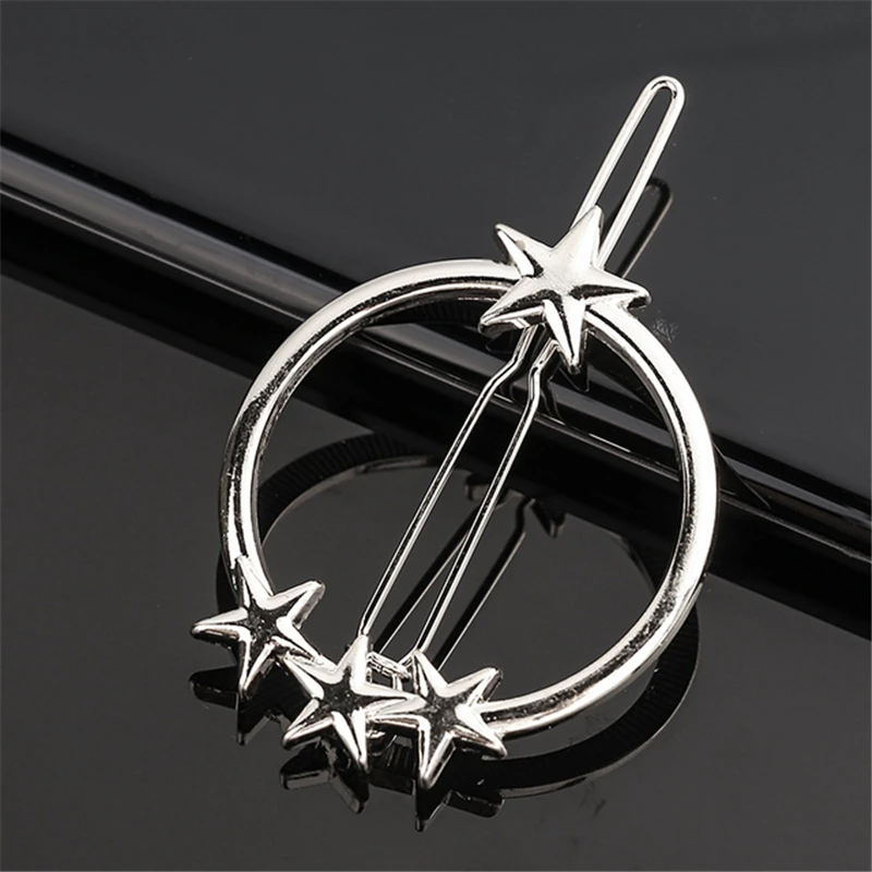 

2021 Jewelry Gifts Women Frog Triangle Moon Hair Clip Jewelry