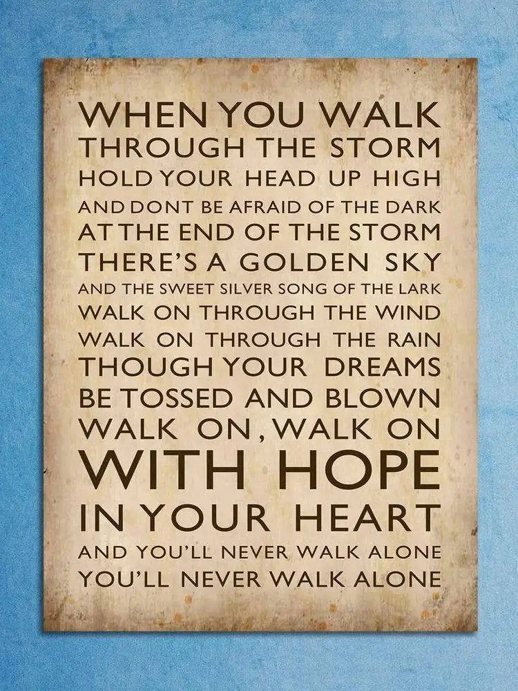 

Металлический постер в стиле ретро «вы никогда не походите в одиночку», 12x8 дюймов, домашний бар, гостиная, фермерский кофейник