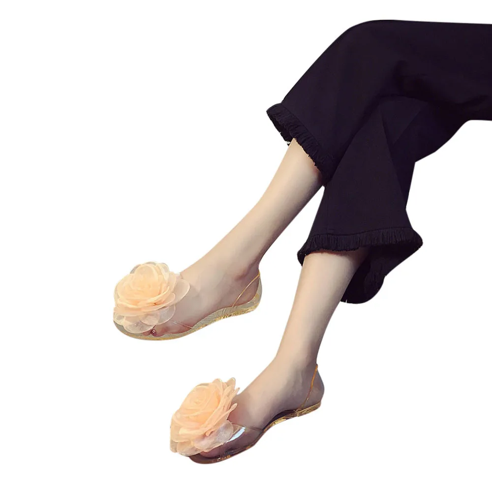 SAGACE/Новинка Модные женские босоножки Летние прозрачные туфли на плоской подошве