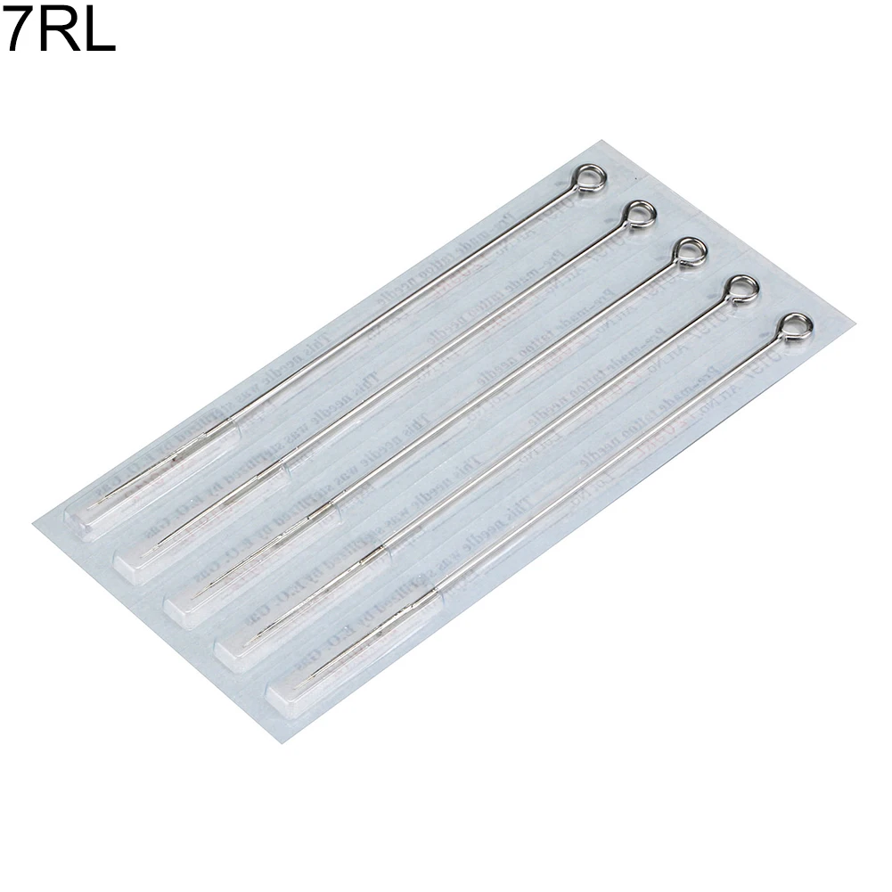 50Pcs 3RL/5RL/7RL Sterilized Stainless Steel Tattoo Machine Disposable Needles | Красота и здоровье