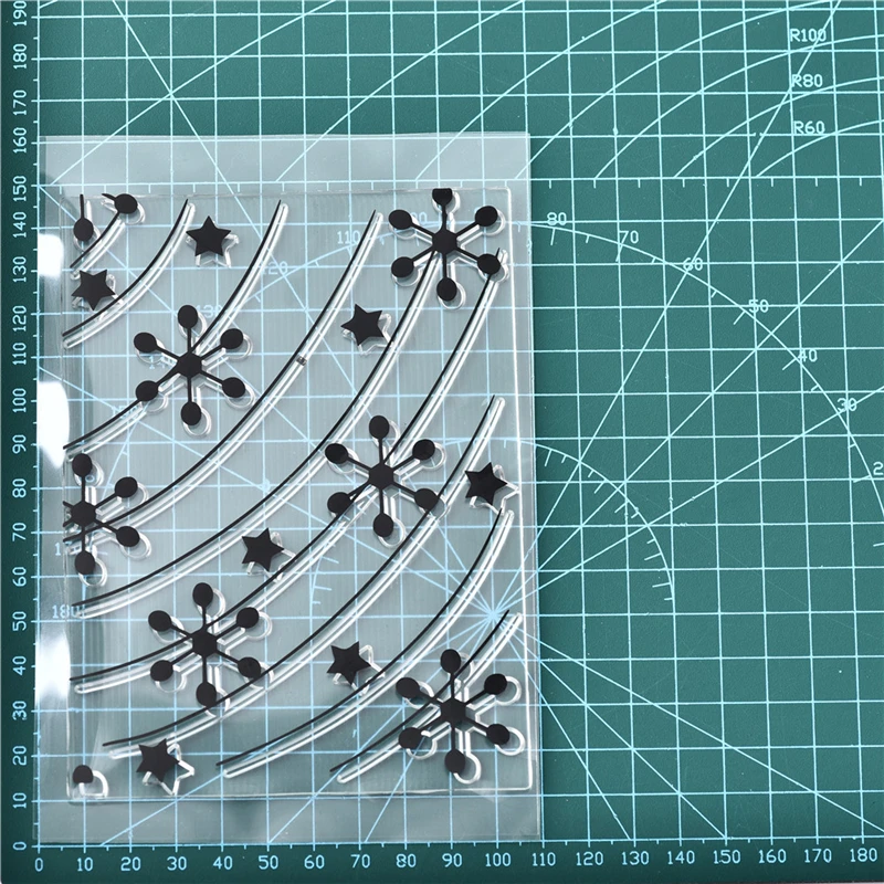 Линия снежинок прозрачные штампы 2019 резиновая Прозрачная силиконовая печать для