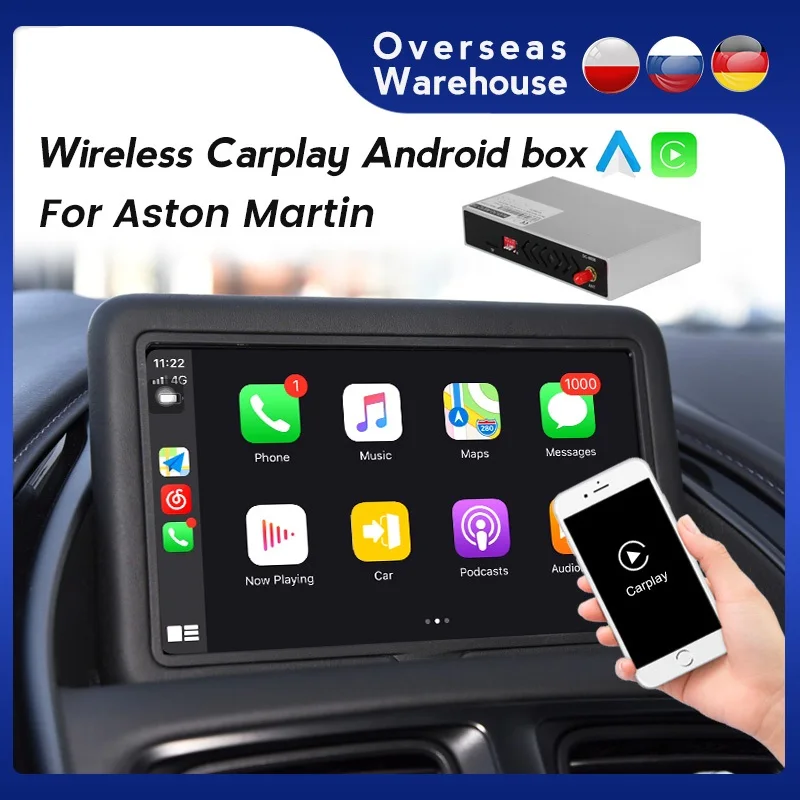Беспроводной модуль Carplay Decorder Box для Aston Martin DB11 Android Автомобильный мультимедийный