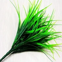 5pcs artificial fake plastic green grass plants flowers for diy home office shop decoration supplies