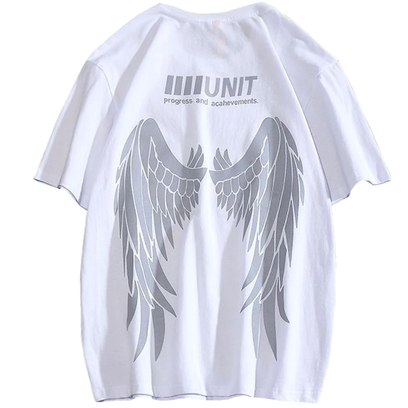 

Футболка мужская Светоотражающая с коротким рукавом, модный топ в стиле Харадзюку, в стиле хип-хоп, с круглым вырезом, в Корейском стиле, 3 м, ...