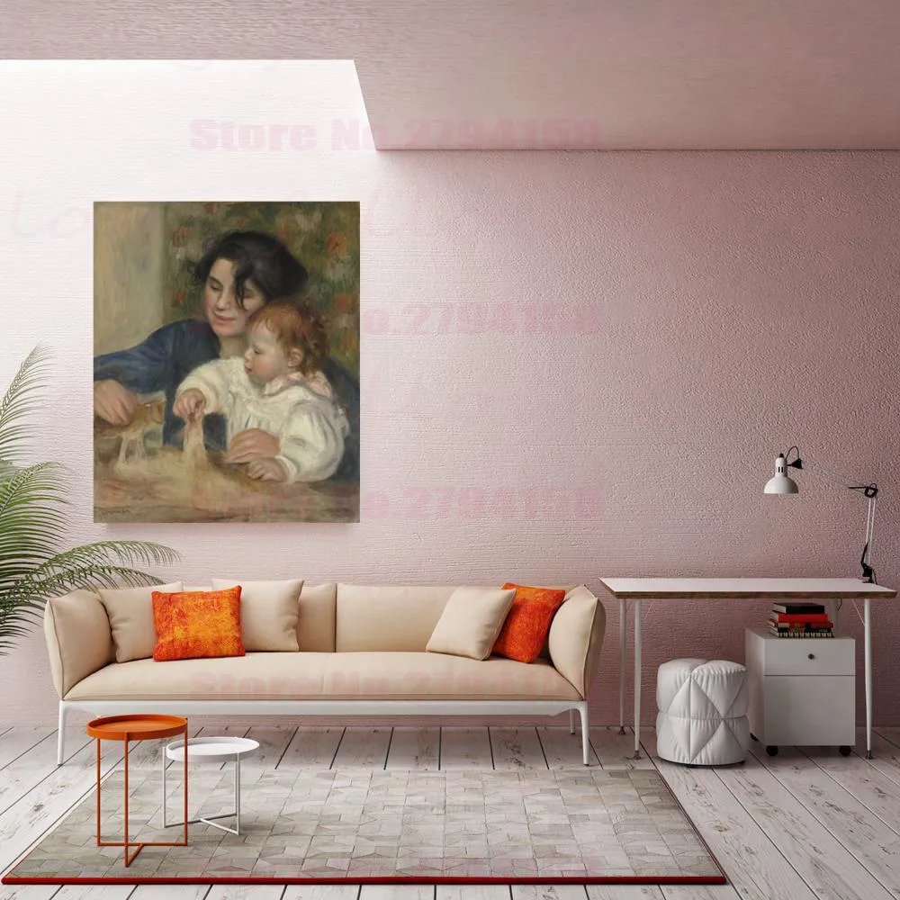 Винтажные украшения для дома Реплика огюстчика Ренуары фигурки Габриэль и джинс