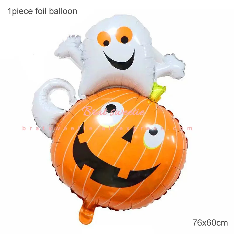 pumpkinghost balloon Хэллоуин украшение ужасный страшный призрак шары легкая прозрачная ткань в паутинку бар Счастливый Хэллоуин сцена набор для вечеринки - Цвет: pumpkinghost balloon