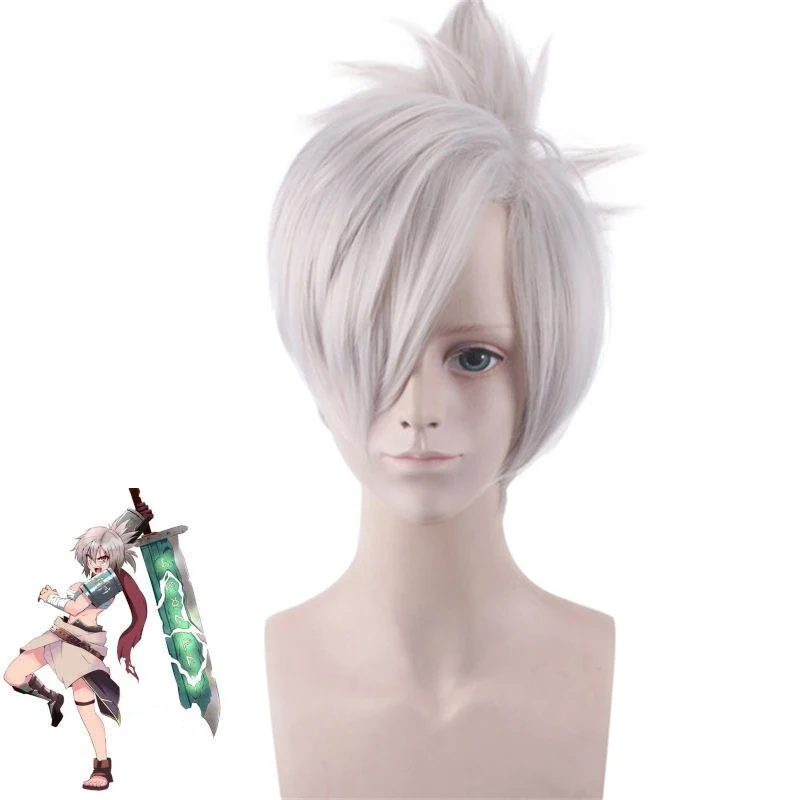 Парик для косплея LOL Riven the Blade of изгнание костюмы короткие синтетические волосы