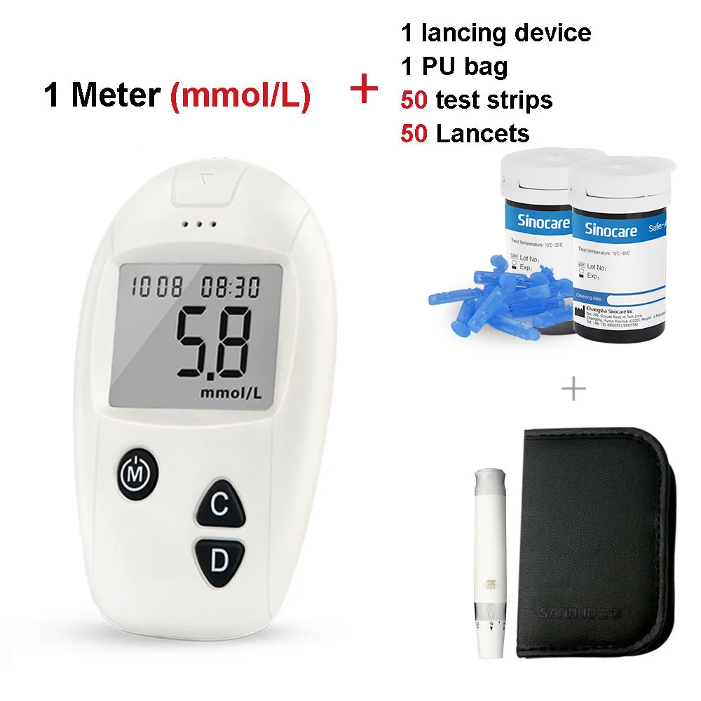 mg dL meter kitx50 Accu, глюкометр для измерения уровня сахара в& Тесты полоски и Ланцеты 50/100 шт комплект глюкометра для диабетиков измеритель уровня сахара в крови для диабетиков Тесты er - Цвет: mg dL meter kitx50