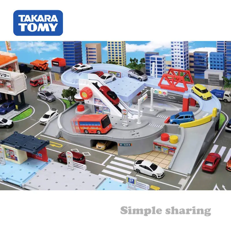 Автоматический игровой набор Takara Tomy Tomica World с 1 автомобилем томикой! Городок для