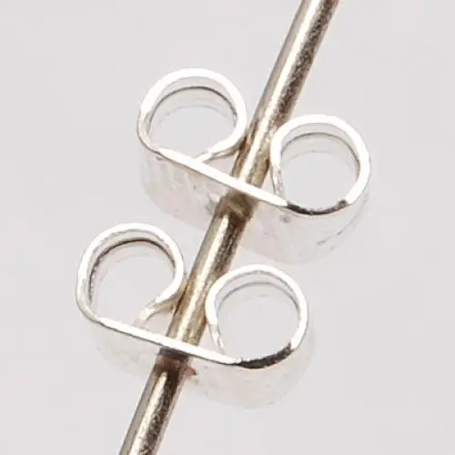 25 пар сережек бабочек заглушки для задней панели 3x5 мм|Ювелирная фурнитура и