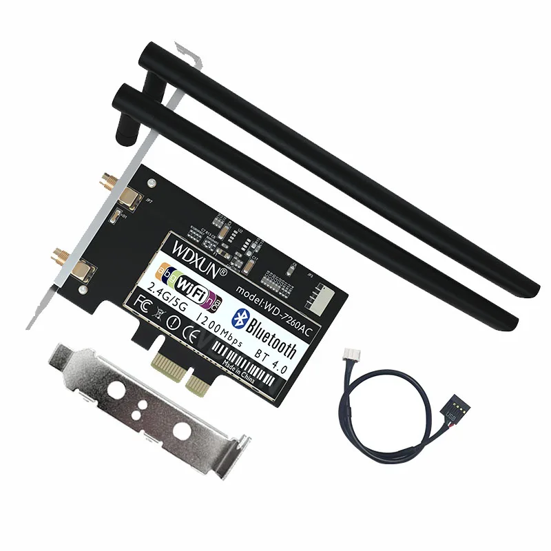 Настольный Wi-Fi PCI Express 7260AC 2 4 ГГц/Wi-Fi 5 ГГц Inteligente PCIe Bluetooth 867 0 карты для рабочего