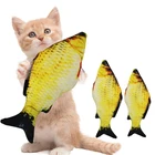 Мягкая плюшевая игрушка для домашних животных, кошка, карп, 3D Рыба, форма, игрушка для кошки, подарок, имитация рыбы, игрушка для искусственной кошачьей мяты, рыба, мягкая подушка, кукла
